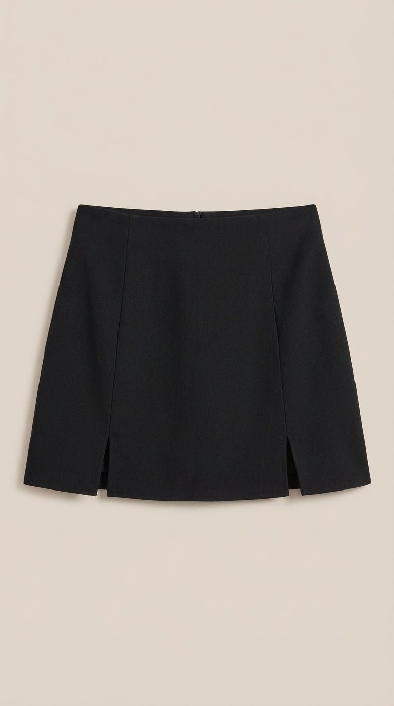 Minifalda Mujer | Talle Alto con Abertura Lateral
