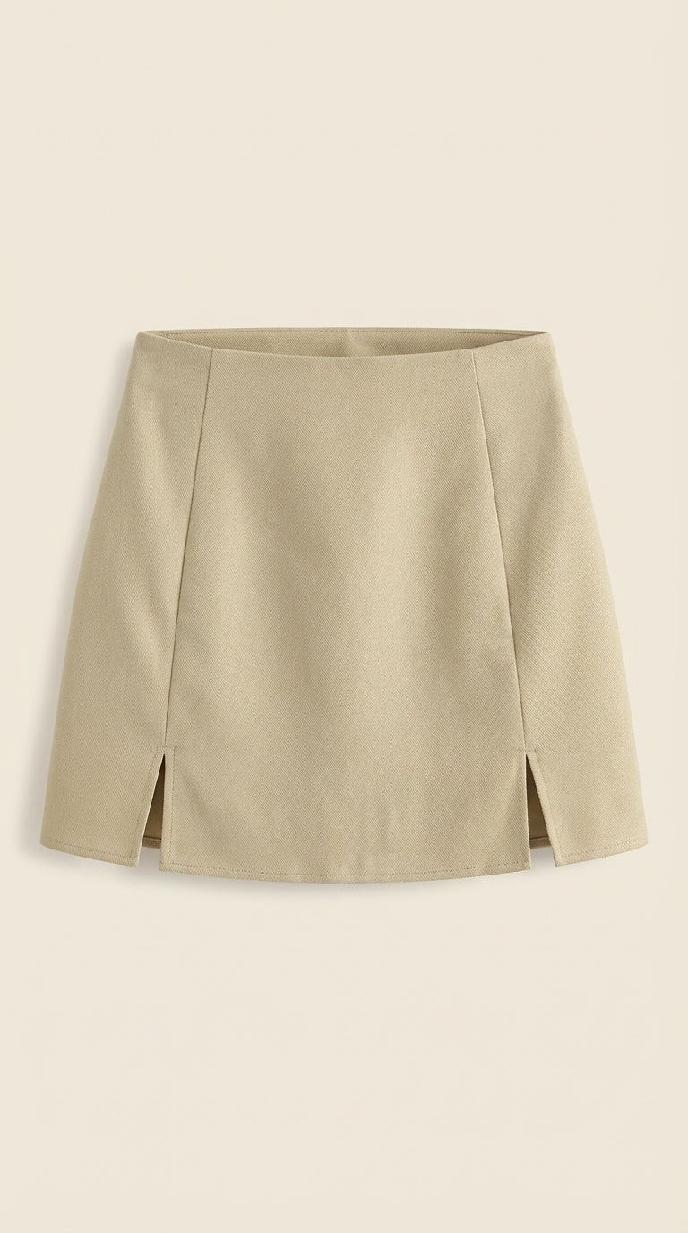 Minifalda Mujer | Talle Alto con Abertura Lateral