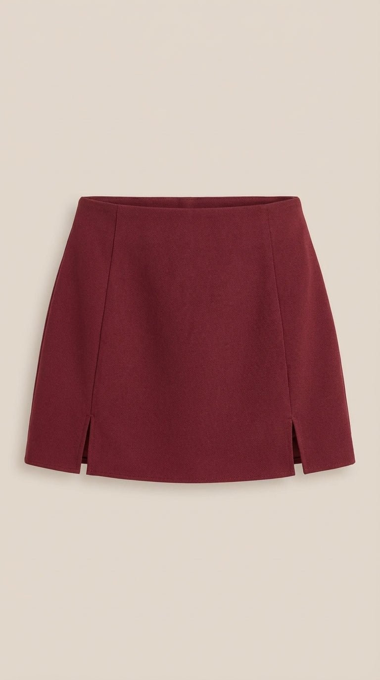 Minifalda Mujer | Talle Alto con Abertura Lateral