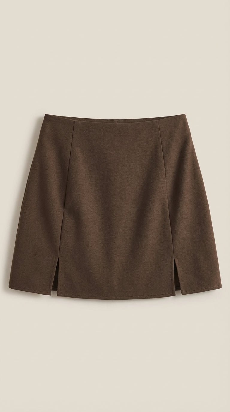 Minifalda Mujer | Talle Alto con Abertura Lateral
