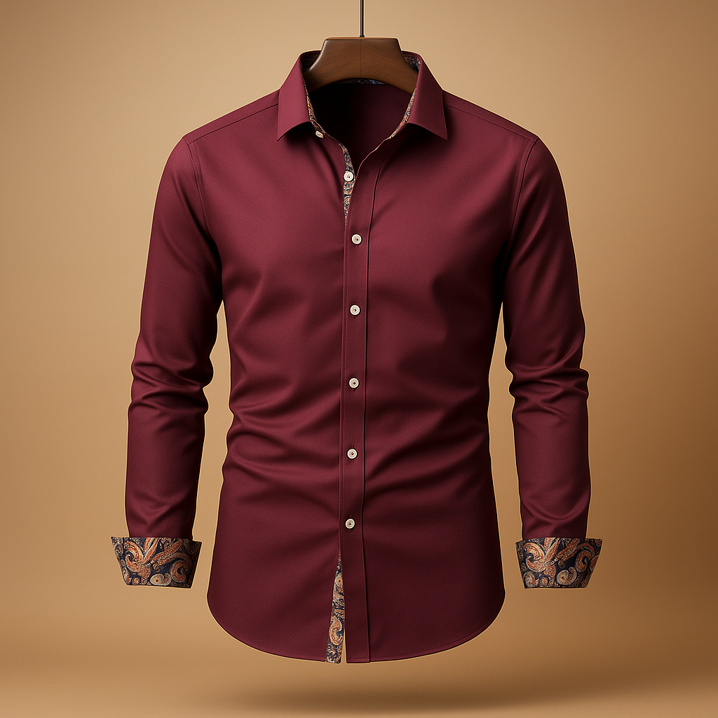 Camisa Hombre | manga larga con cuello y cierre frontal