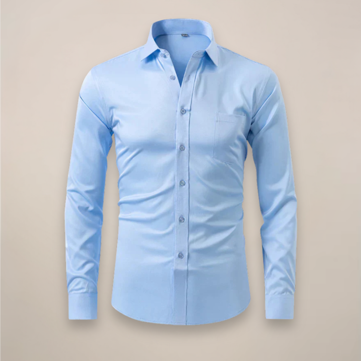 Camisa Hombre | Corte Estructurado con Cuello de Punta Largo