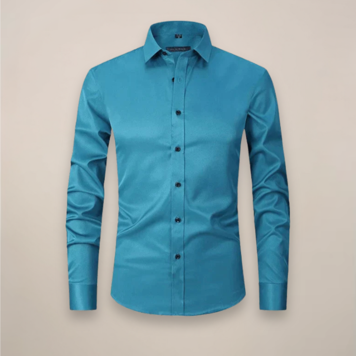 Camisa Hombre | Corte Estructurado con Cuello de Punta Largo