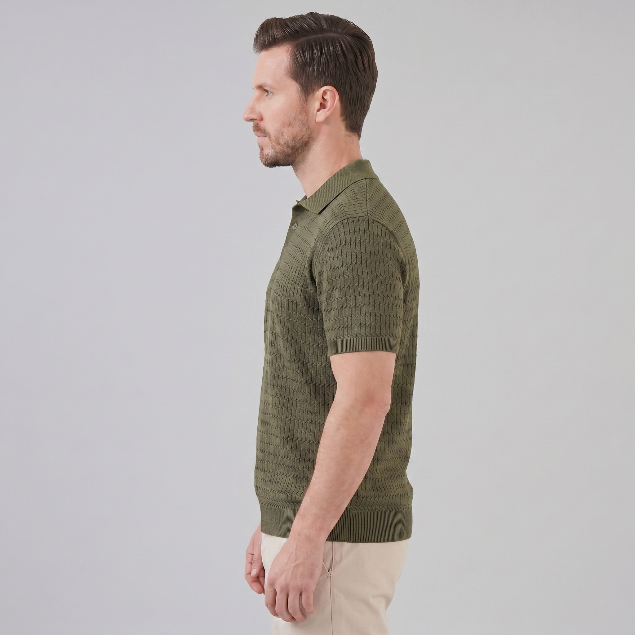 Polo Hombre Slim Fit | Cuello clásico y cierre de tres botones
