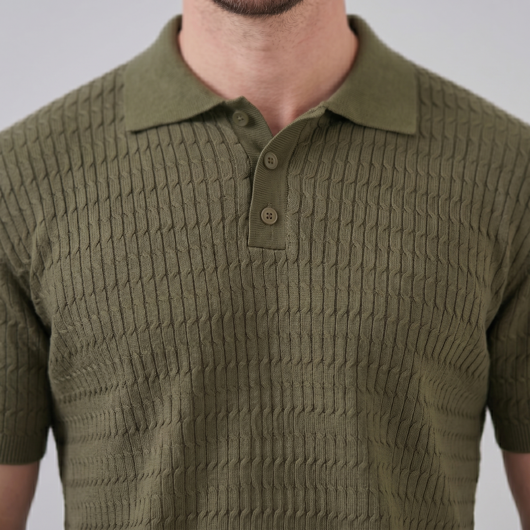 Polo Hombre Slim Fit | Cuello clásico y cierre de tres botones