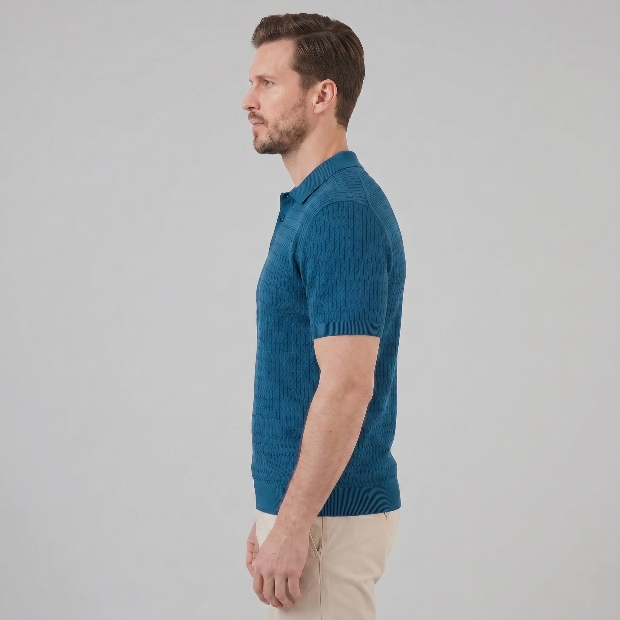 Polo Hombre Slim Fit | Cuello clásico y cierre de tres botones