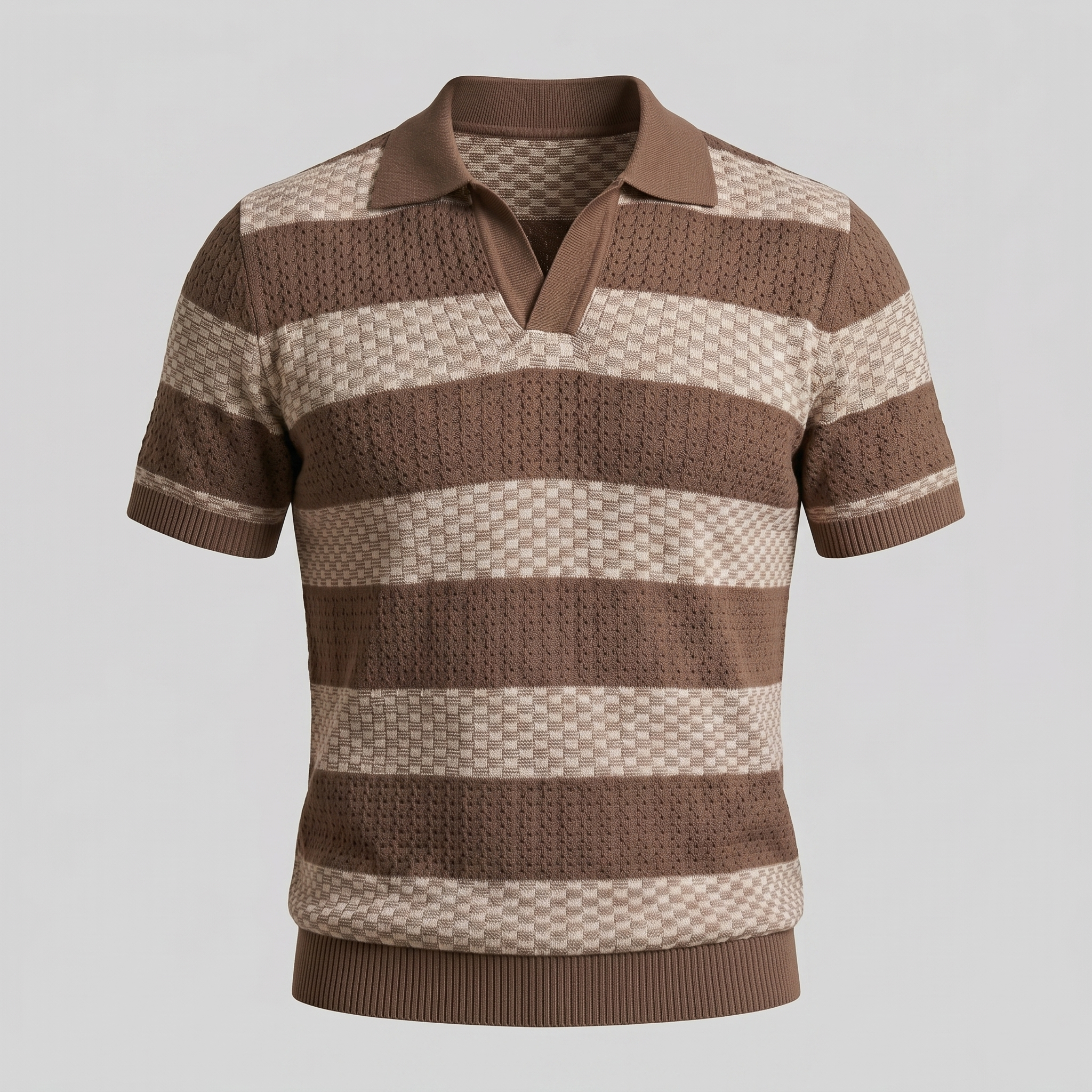 Polo Hombre de Manga Larga | Corte Regular con Cuello Abierto