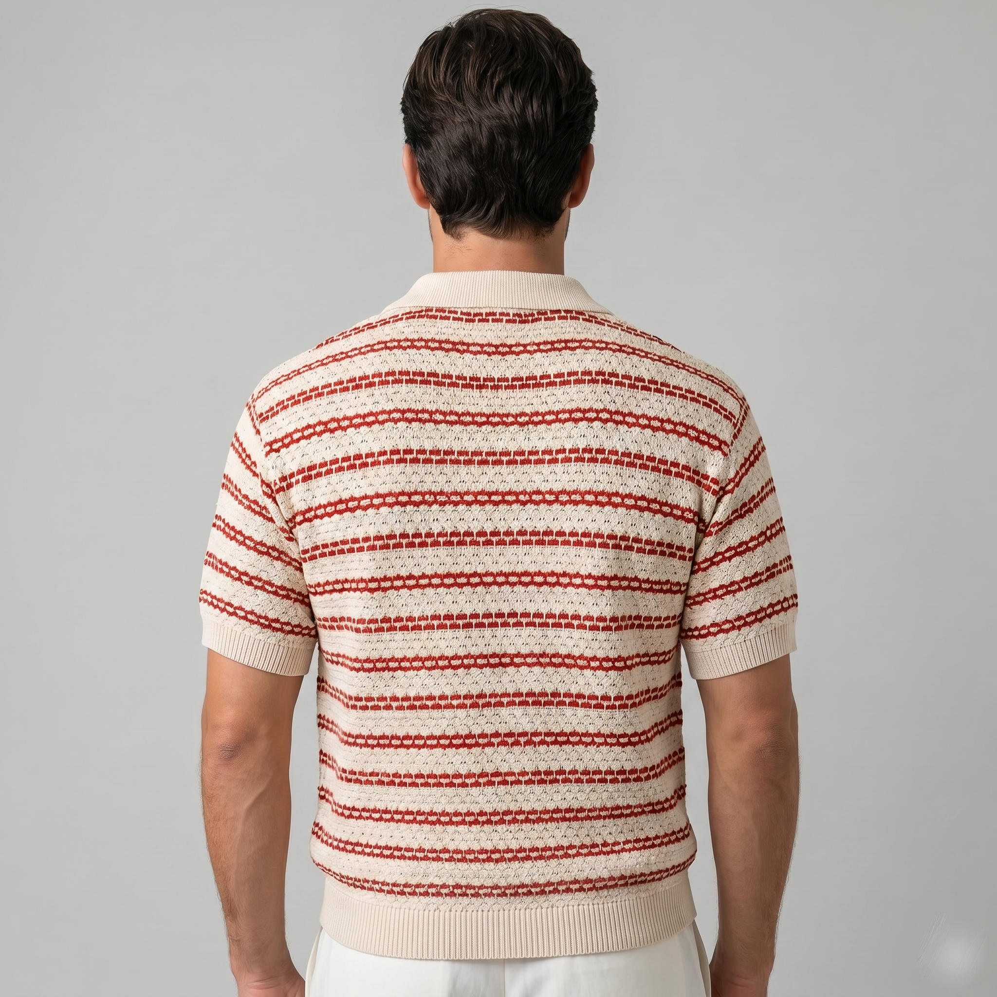 Polo Hombre | Corte Entallado con Patrón de Rayas Clásico