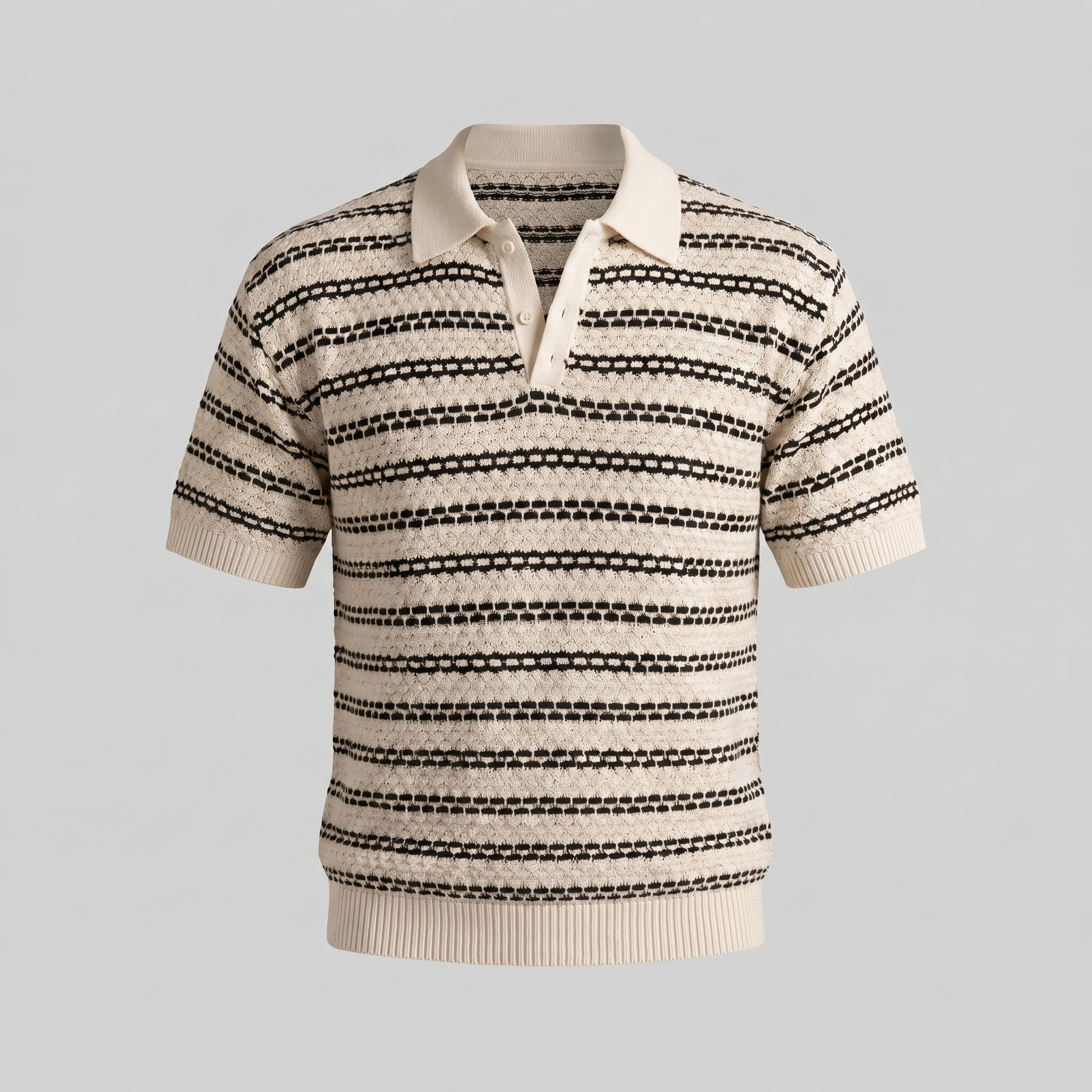 Polo Hombre | Corte Entallado con Patrón de Rayas Clásico