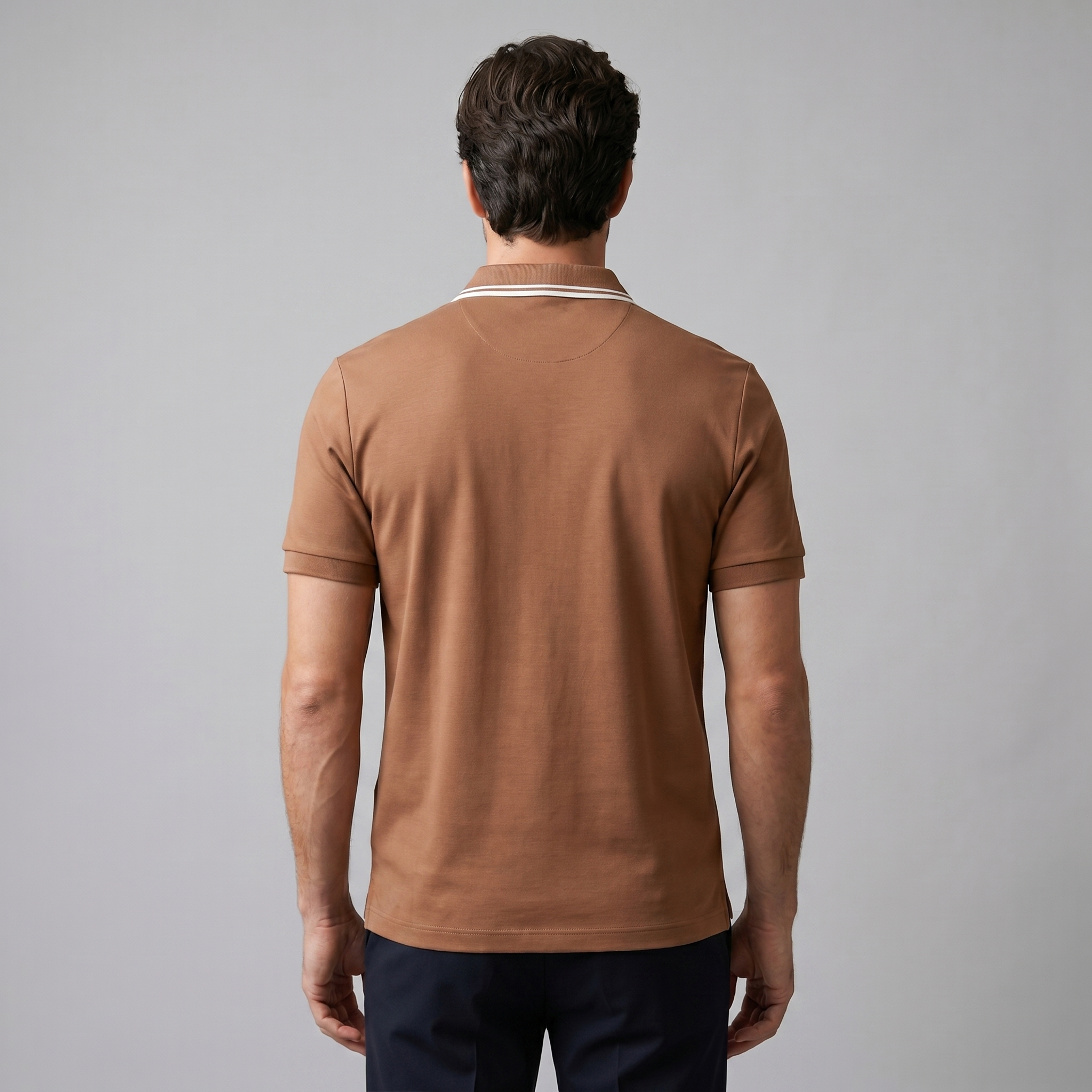 Polo Hombre Manga Corta | Cuello Estructurado con Cremallera