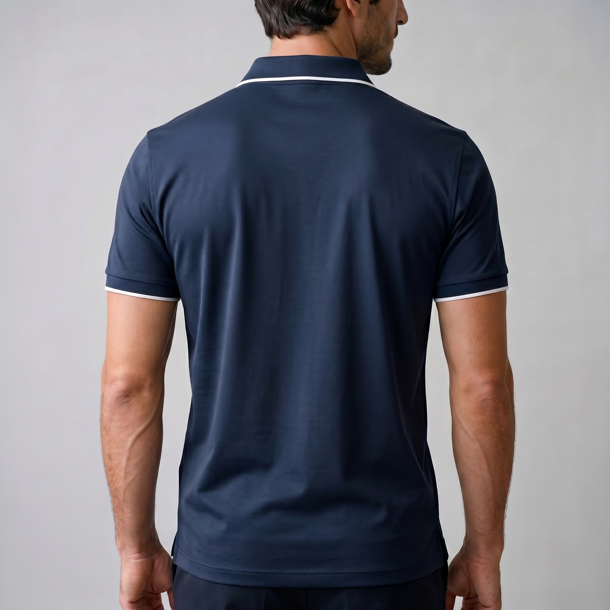 Polo Hombre Manga Corta | Cuello Estructurado con Cremallera