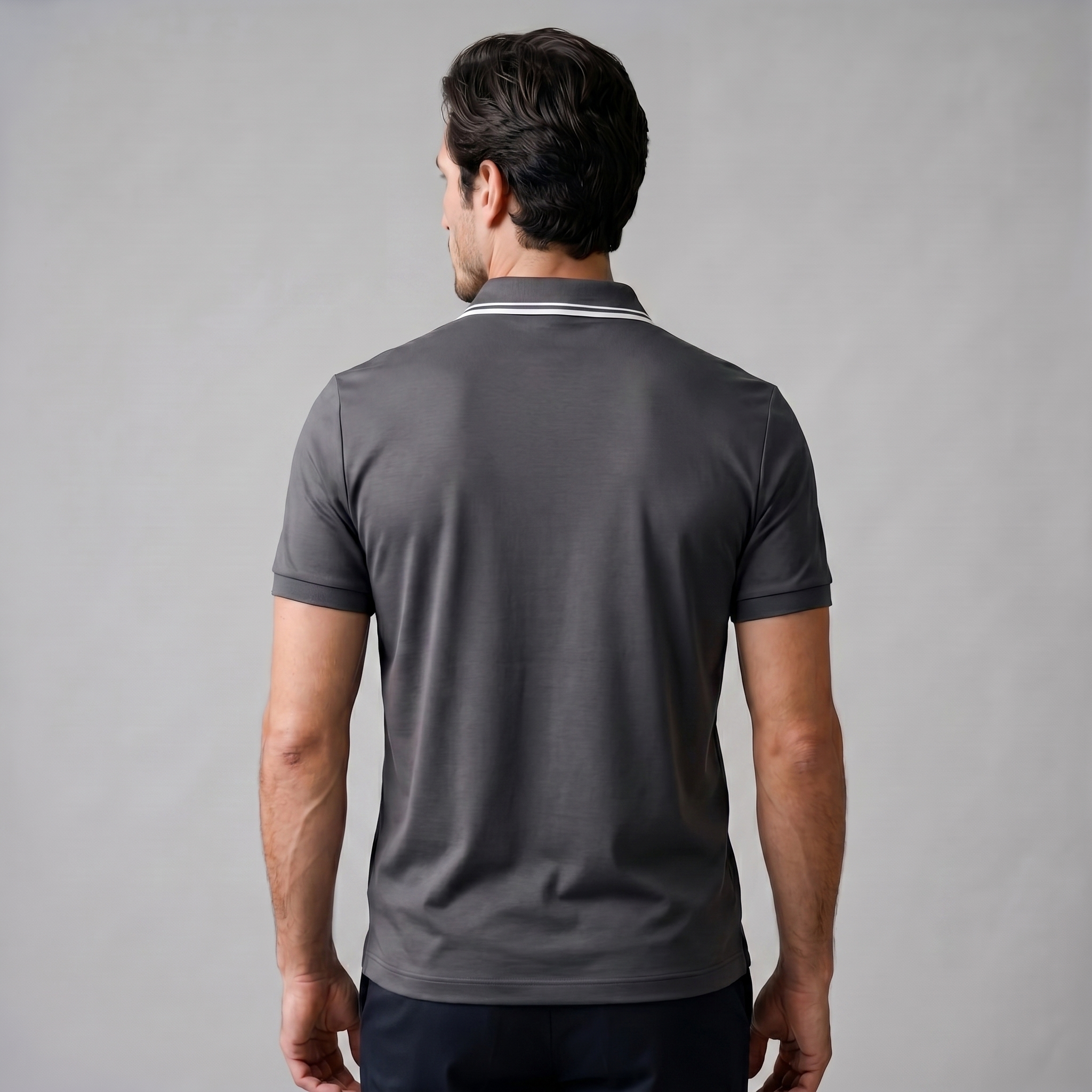 Polo Hombre Manga Corta | Cuello Estructurado con Cremallera