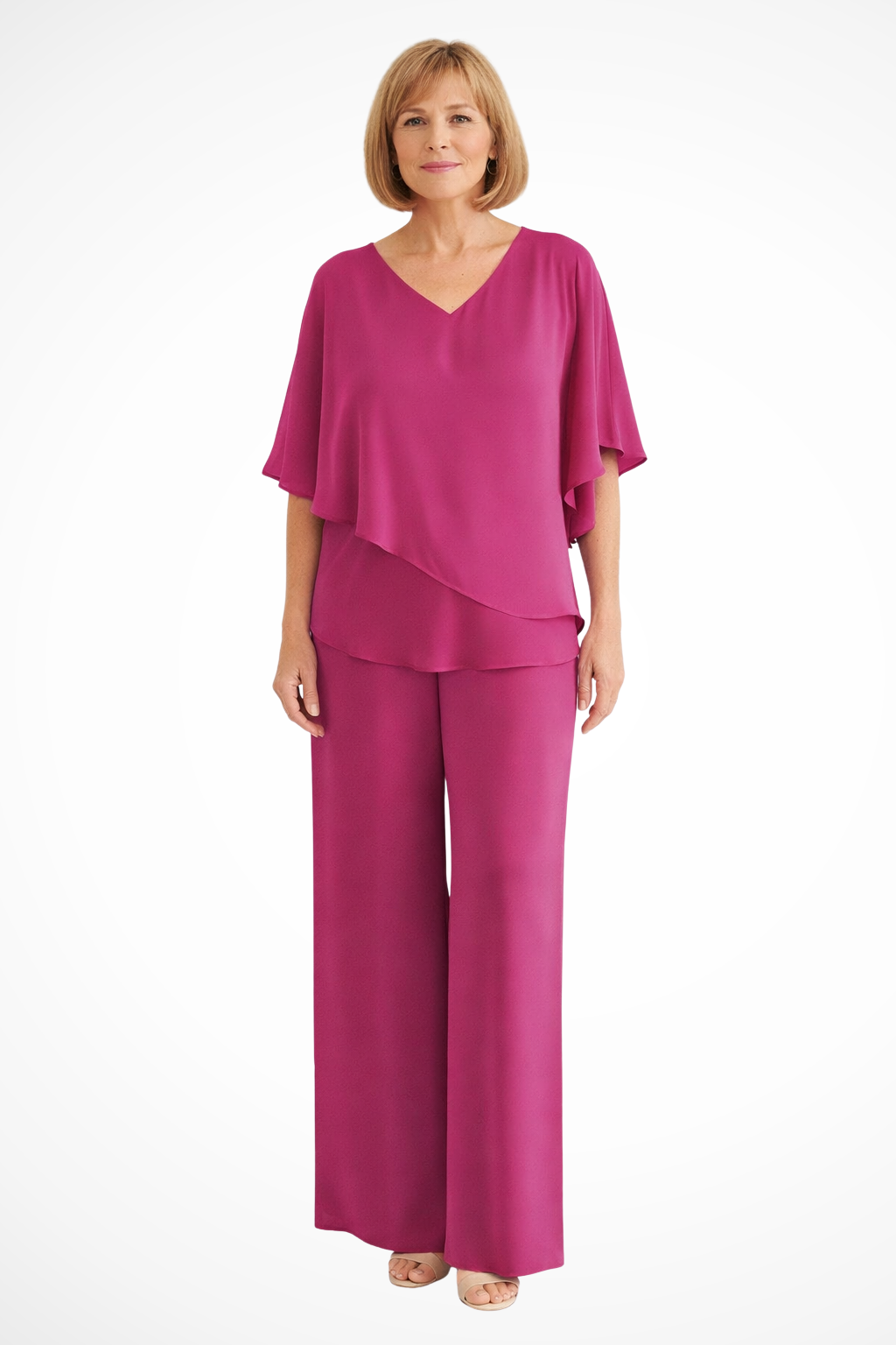 Pantalones Mujer de Pierna Ancha | Conjunto de Dos Piezas