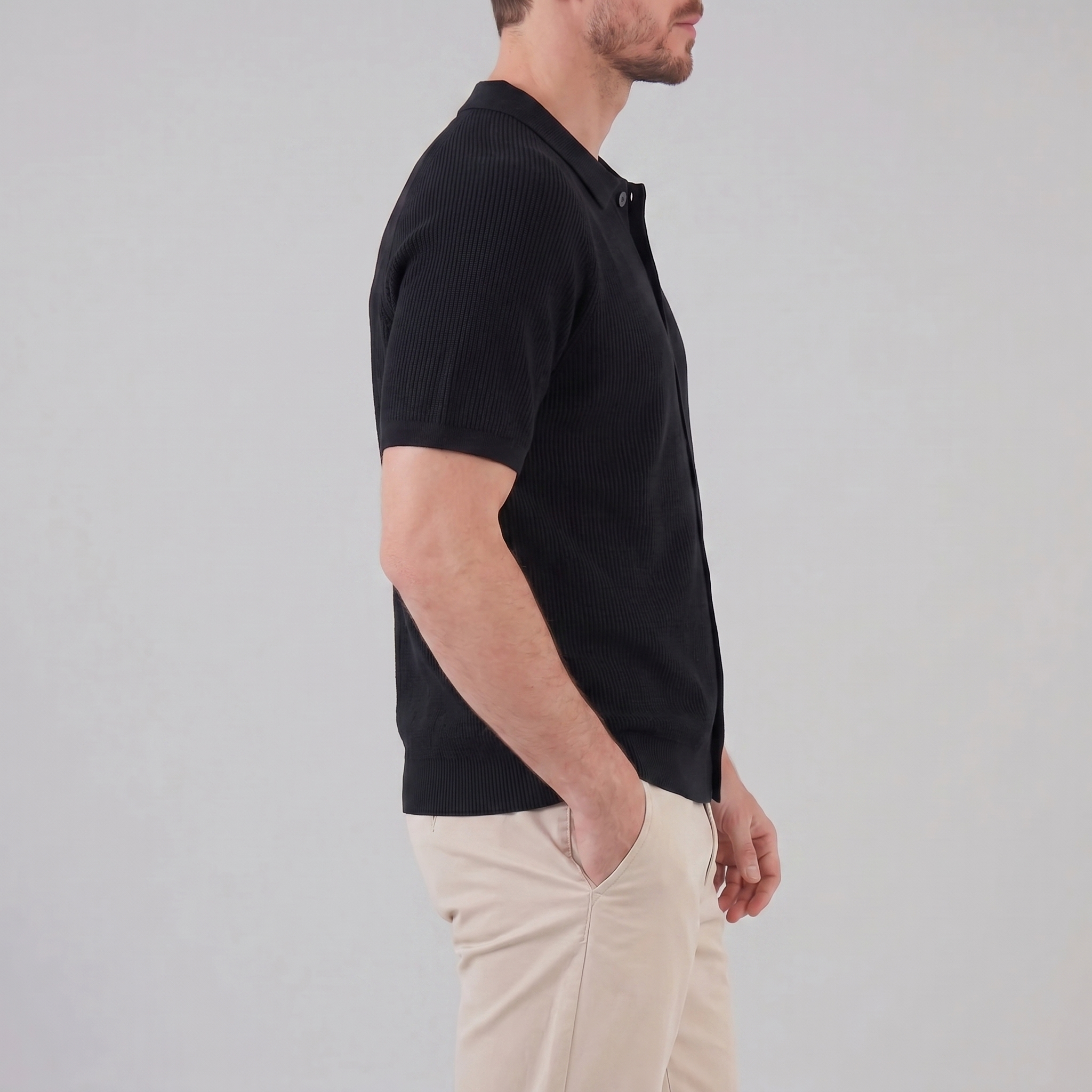 Polo Hombre | Cuello clásico con cierre de botones y manga larga