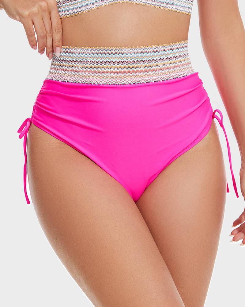 Bikini mujer | banda ancha inferior con ajuste lateral mediante cordones