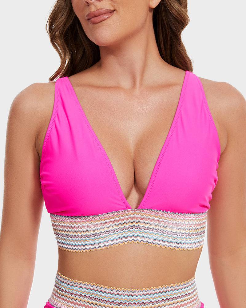 Bikini mujer | banda ancha inferior con ajuste lateral mediante cordones