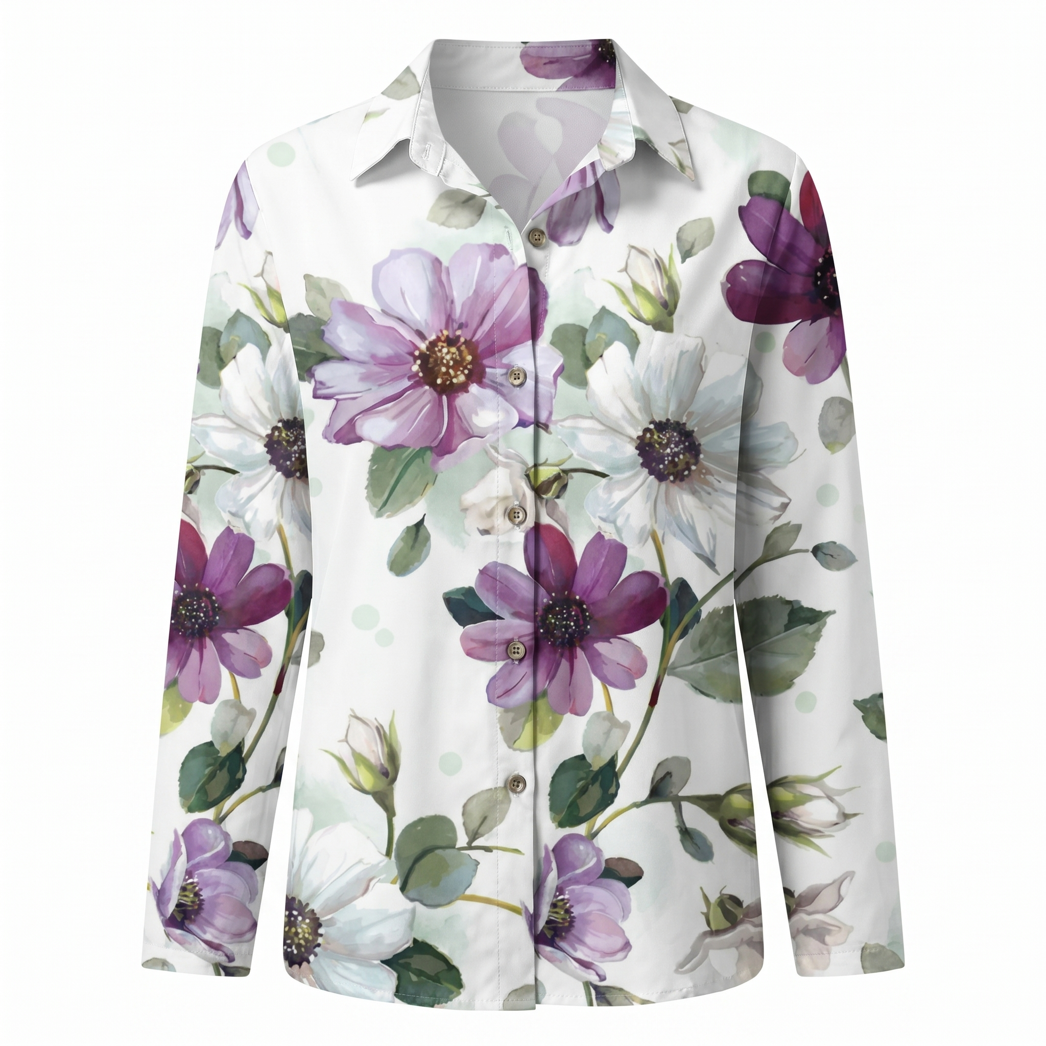 Blusa Mujer | Cuello Dividido en V con Mangas Enrollables