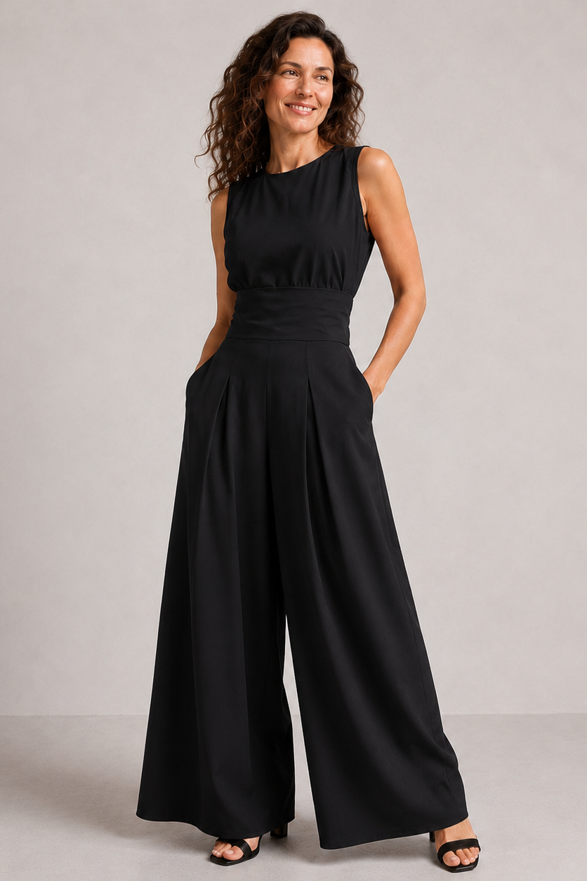 Traje Mujer | Conjunto de dos piezas top sin mangas y pantalón ancho